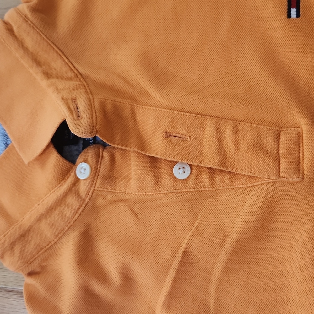 Tommy Hilfiger slim fit polo short sleeves  Small Orange - Picture 13 of 15